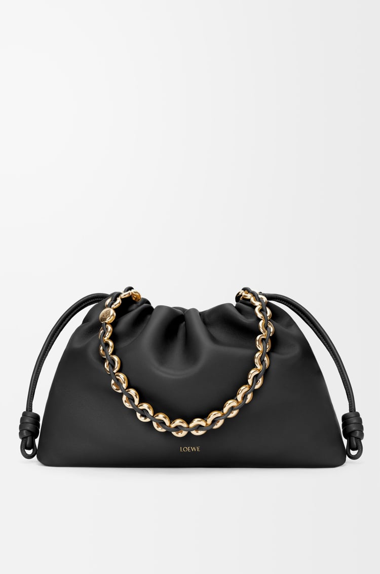 LOEWE 大号柔软纳帕羊皮革 Flamenco Purse 手袋 黑色