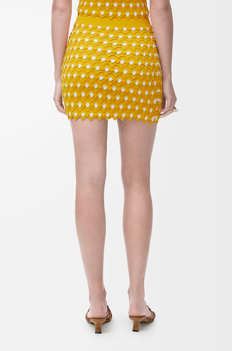 LOEWE Minifalda en viscosa y algodón Amarillo