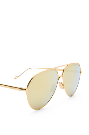 LOEWE Gafas de sol de aviador metálicas Oro Brillante Endura/Oro plp_rd