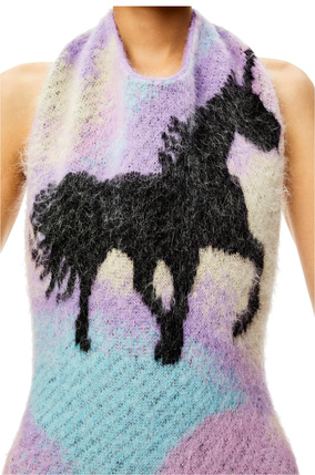 LOEWE Vestido en mohair con unicornio de jacquard Multicolor plp_rd