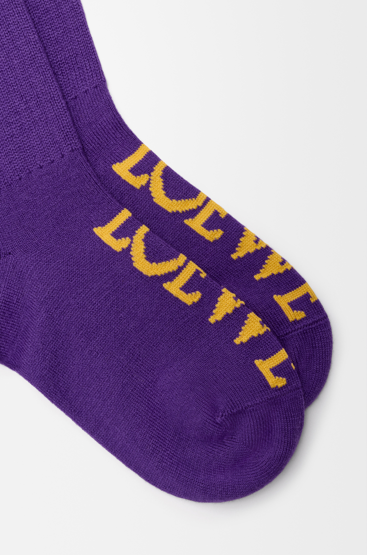 LOEWE Calcetines en lana Morado
