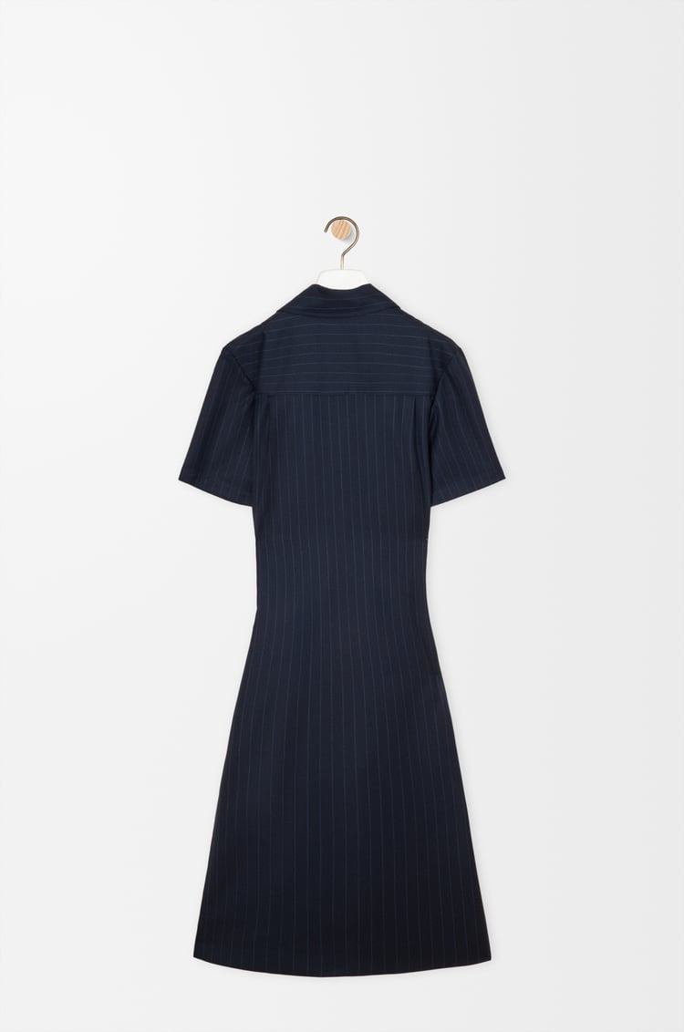 LOEWE Dress in wool Navy/Grey