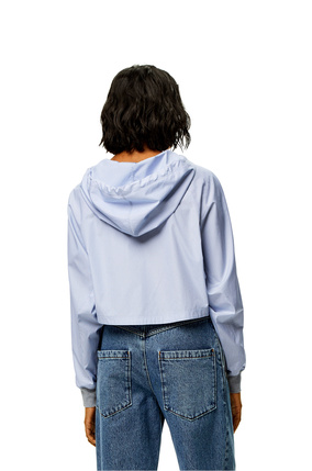 LOEWE Top en algodón de rayas con capucha Blanco/Azul plp_rd