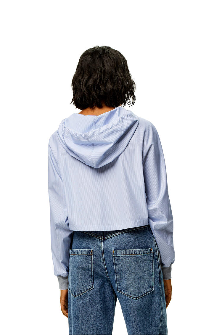 LOEWE Top en algodón de rayas con capucha Blanco/Azul pdp_rd