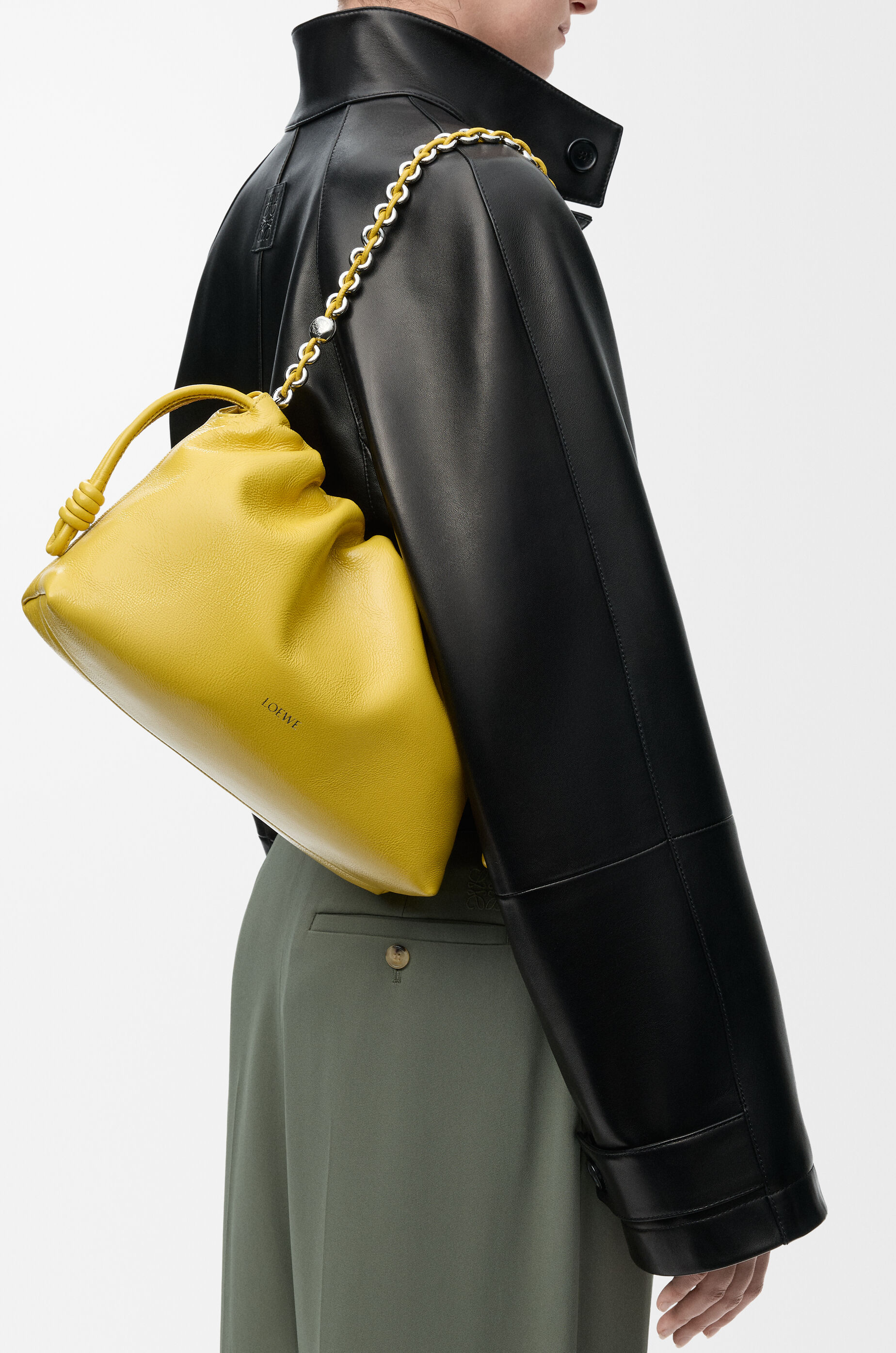 ロエベ イエロー フラメンコ バスケットパース パース イエロー（黄色）系 LOEWE FLAMENCO(ロエベ フラメンコ