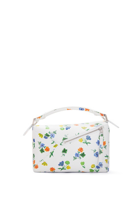 LOEWE Small Flower Puzzle Edge bag in satin calfskin White/Multicolor