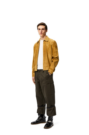 LOEWE Cargo trousers in wool Khaki Green plp_rd