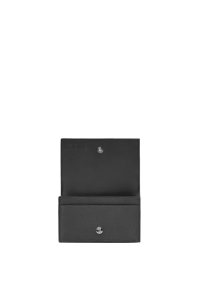 LOEWE Business cardholder in soft grained calfskin Black