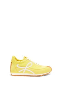 LOEWE Flow runner in terry cloth and suede Yellow