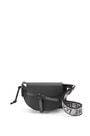LOEWE Mini Gate Dual bag in soft calfskin and jacquard Black pdp_rd