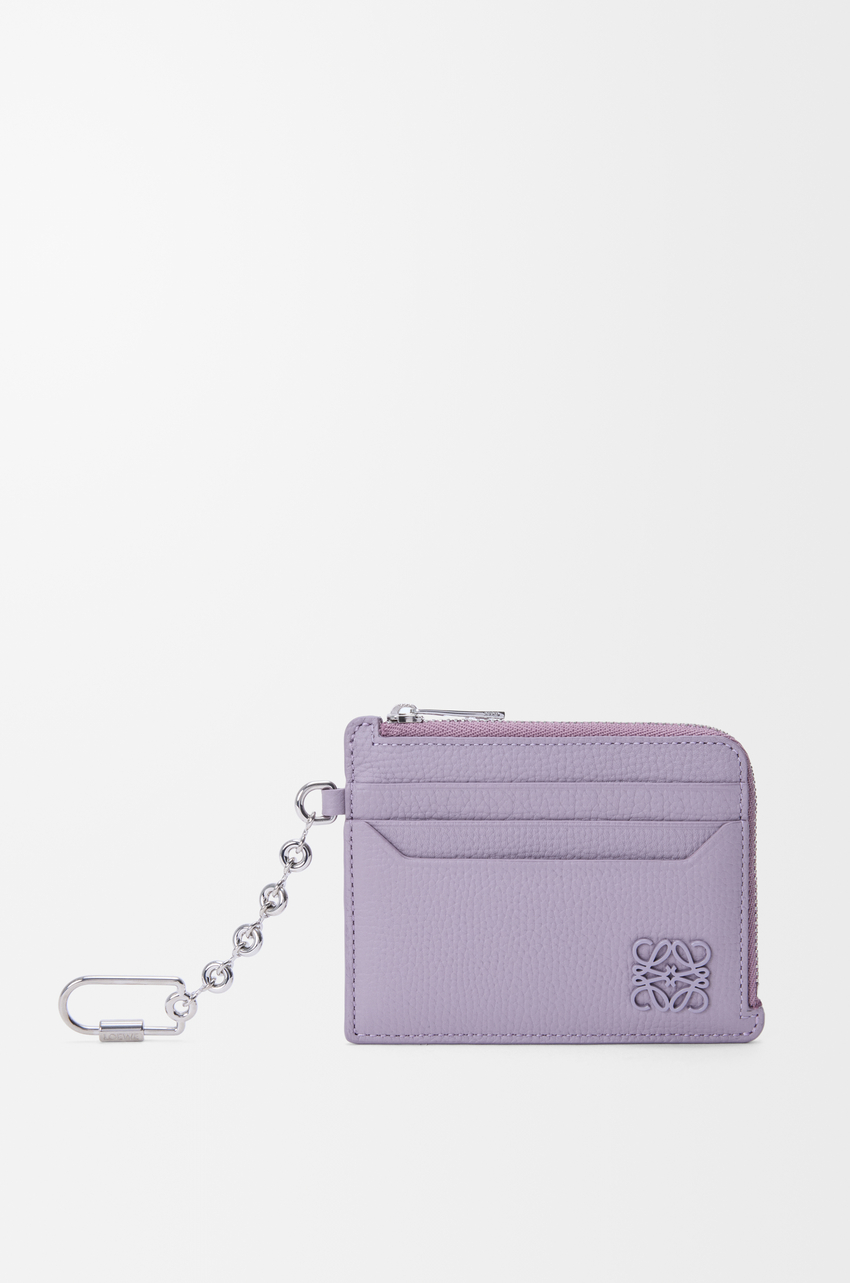 Anagram square coin cardholder in pebble grained calfskin