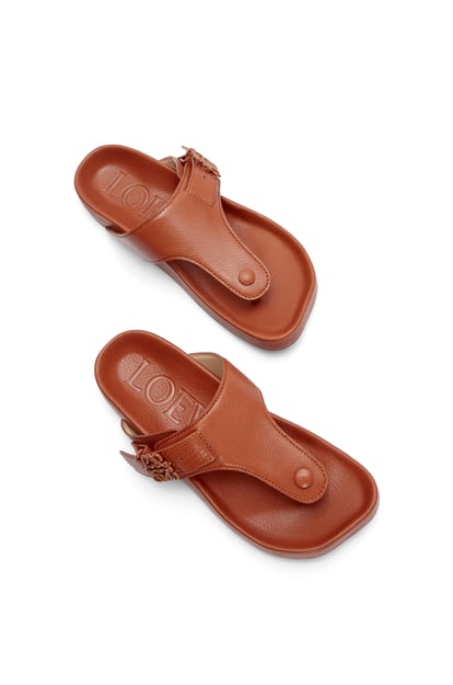 LOEWE Anagram ease sandal in kidskin Tan plp_rd
