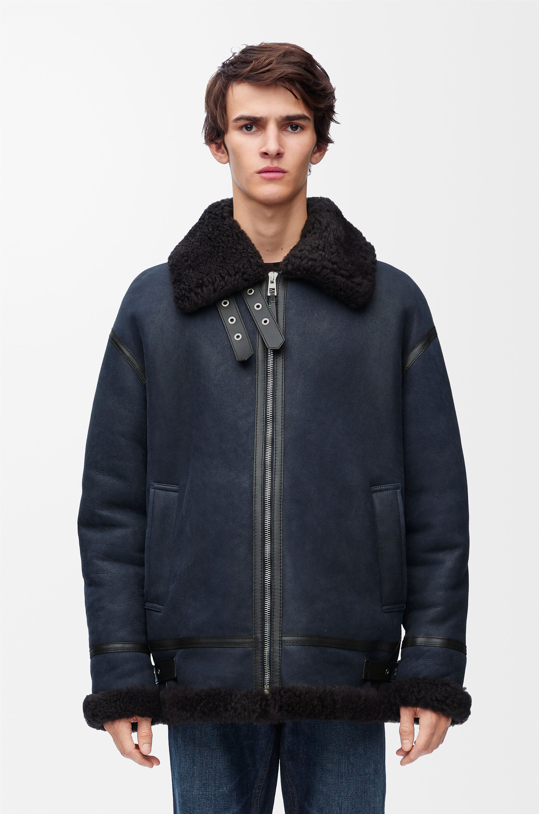 Aviator jacket in shearling Brown - LOEWE Aviator jacket in shearling Brown - LOEWE