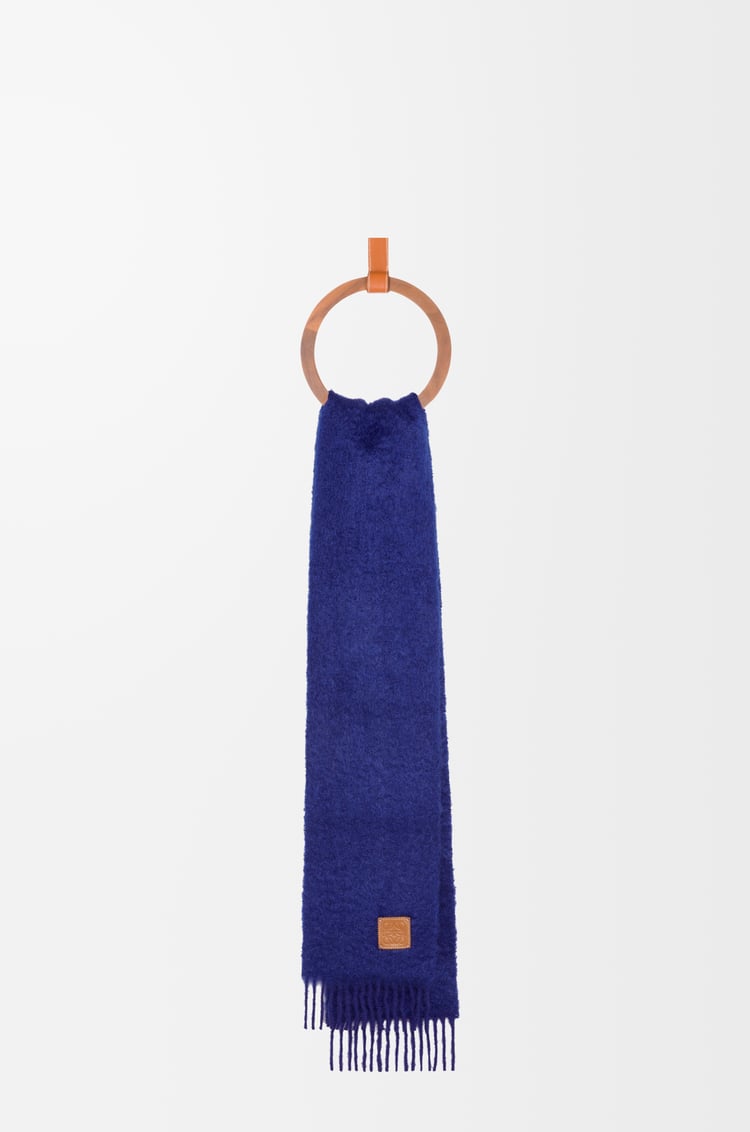LOEWE Scarf in mohair and wool Midnight Blue