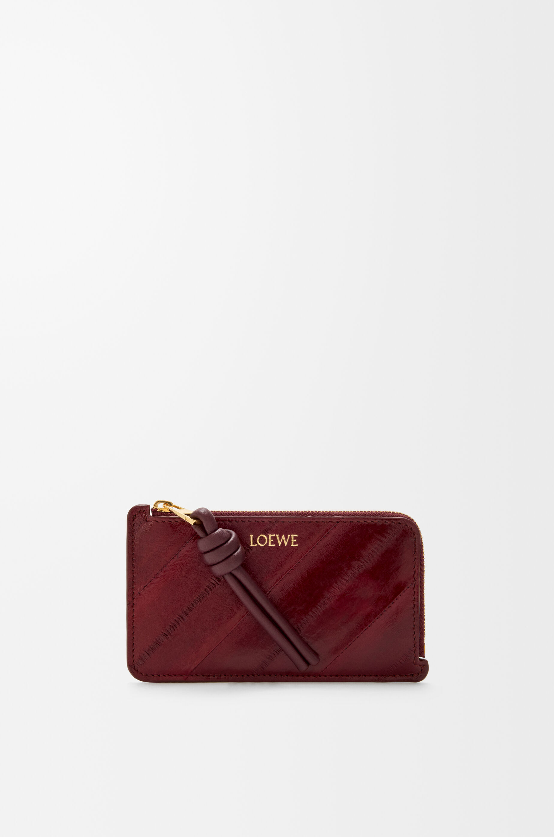 Knot coin cardholder in eel Red - LOEWE