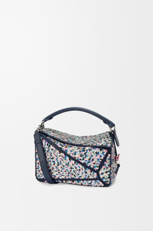 LOEWE 퍼즐 10 콘페티 백 - 클래식 카프스킨 멀티컬러
