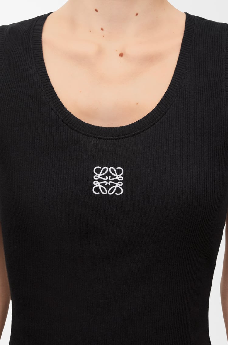 LOEWE Anagram tank top in cotton Black