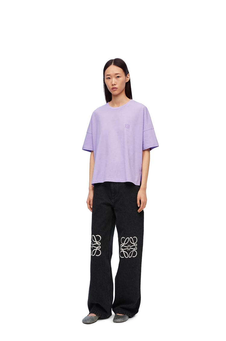 LOEWE Boxy fit T-shirt in cotton Baby Lilac