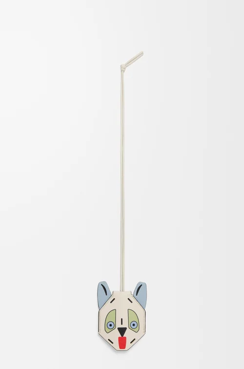 LOEWE Futurist Cat keyfob in calfskin White/Blue