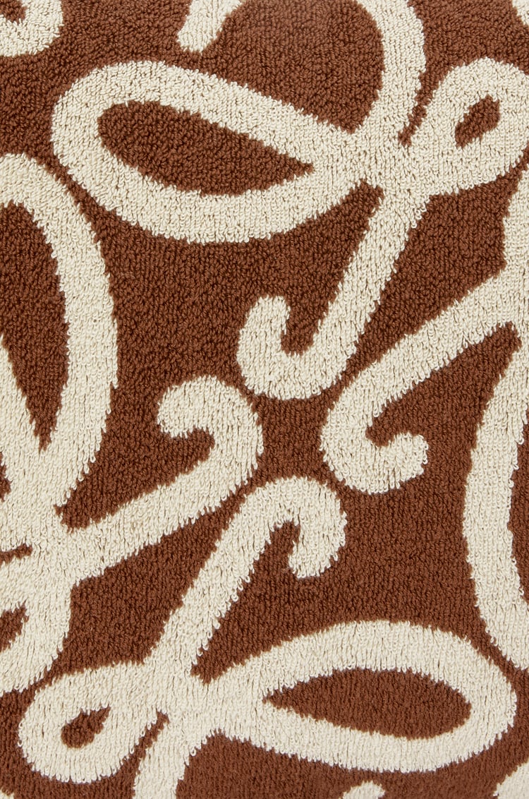 LOEWE Cushion in cotton Brown/Beige