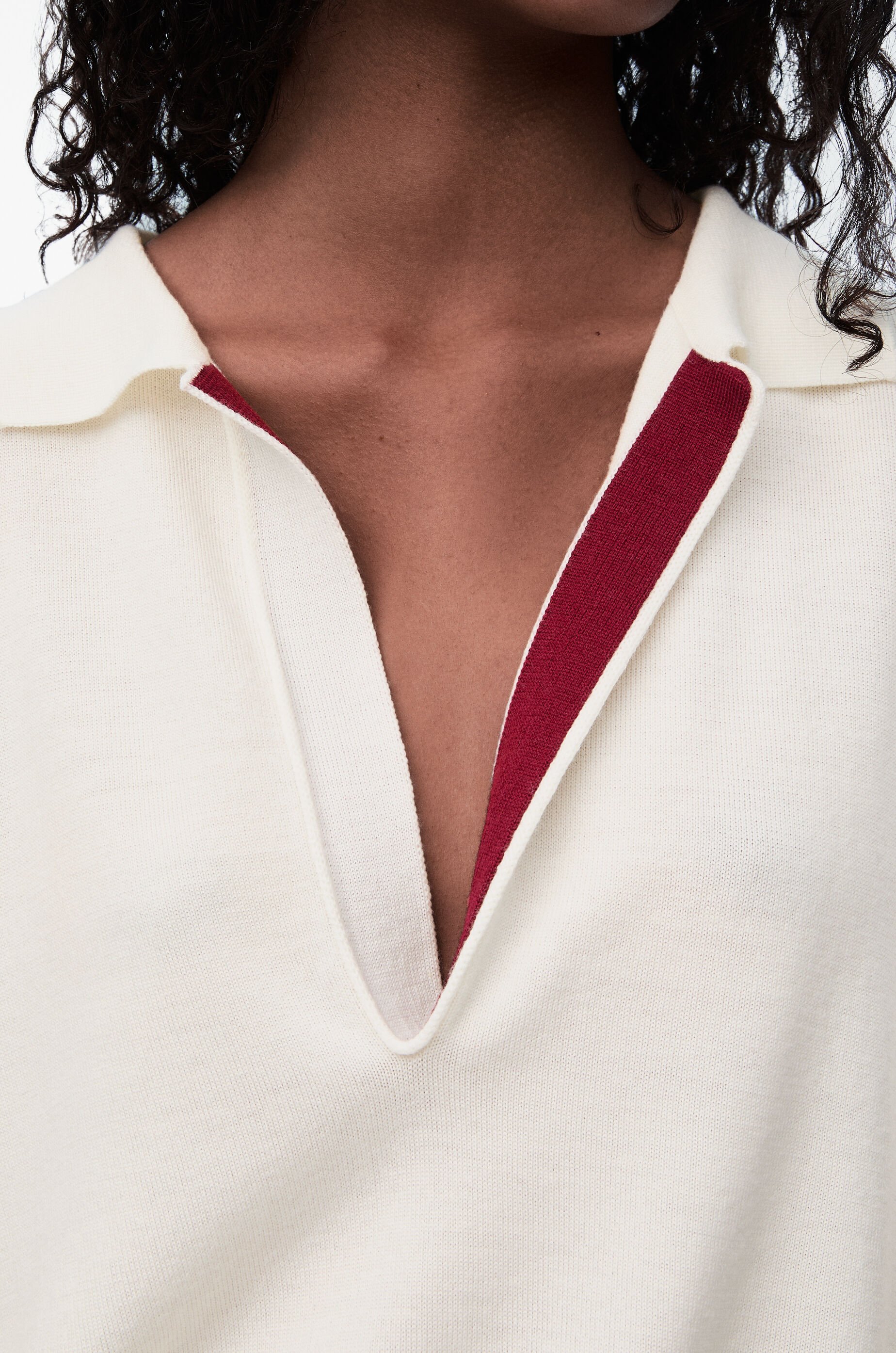 Polo sweater in wool White - LOEWE Polo sweater in wool White - LOEWE