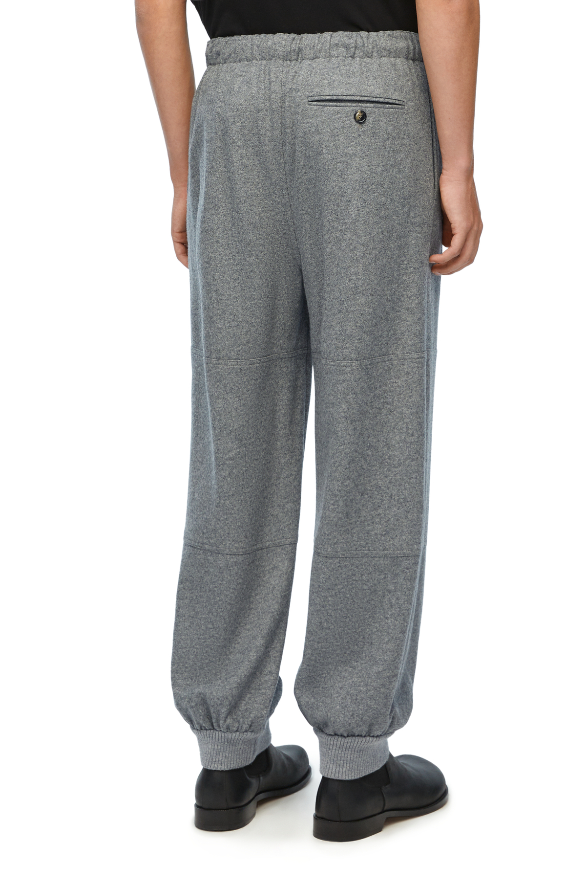 Trousers in wool and cashmere Grey Melange - LOEWE
