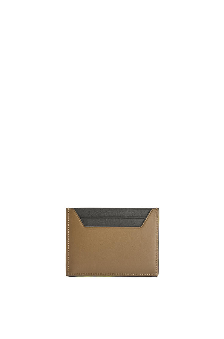 LOEWE Brand plain cardholder in classic calfskin Khaki Brown pdp_rd