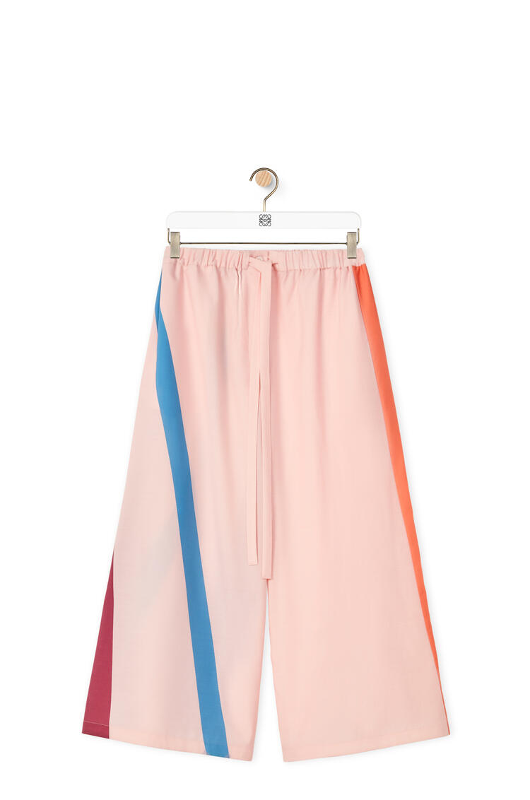 LOEWE Graphic stripe pyjama trousers in wool Pale Pink pdp_rd