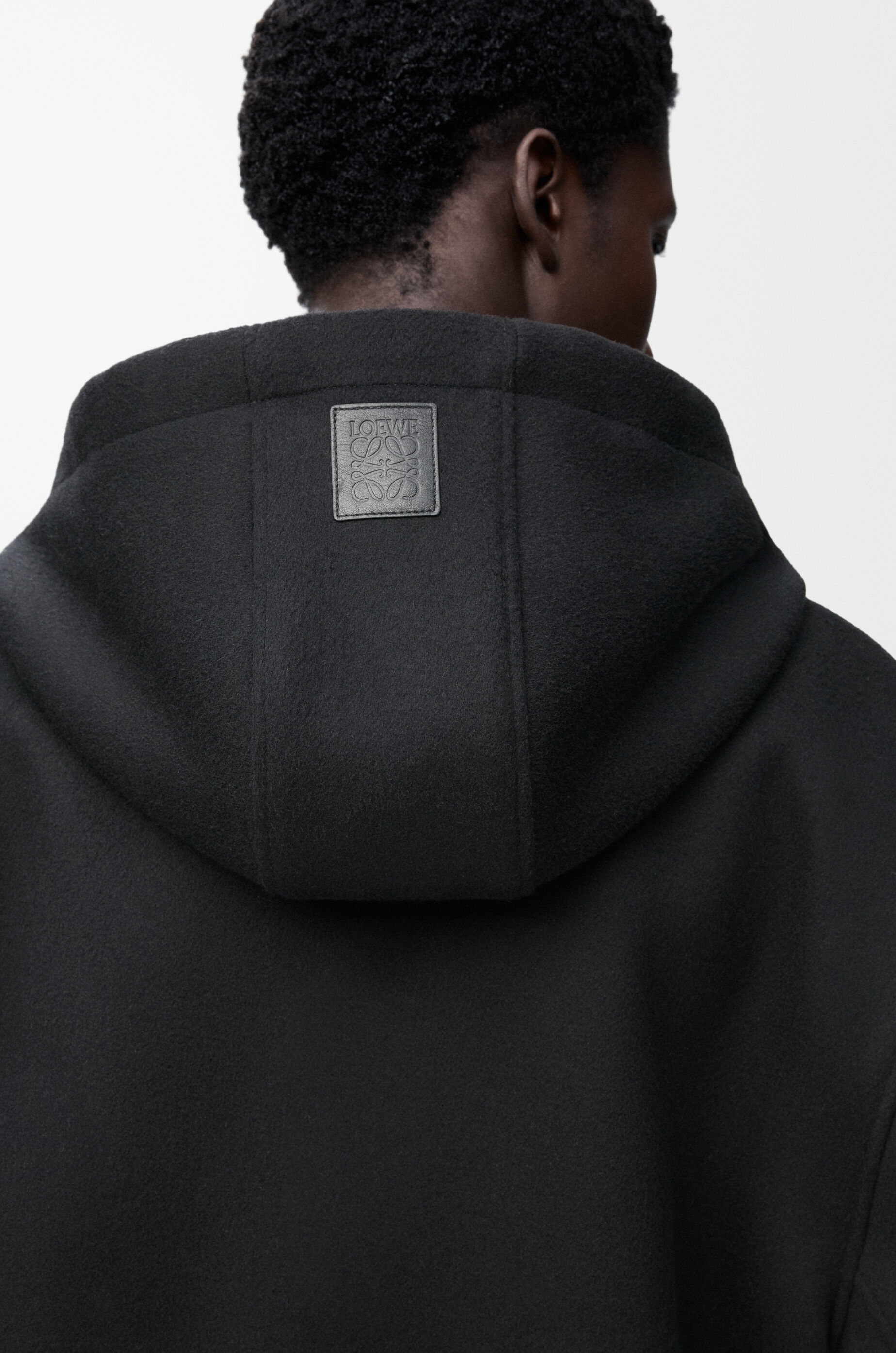 フーデッド コート（ウール） ブラック - LOEWE
