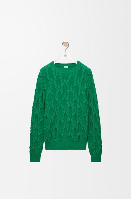 LOEWE Sweater in cotton Dark Green