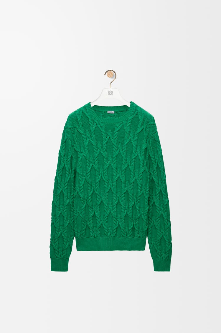 LOEWE Jersey en algodón Verde Oscuro