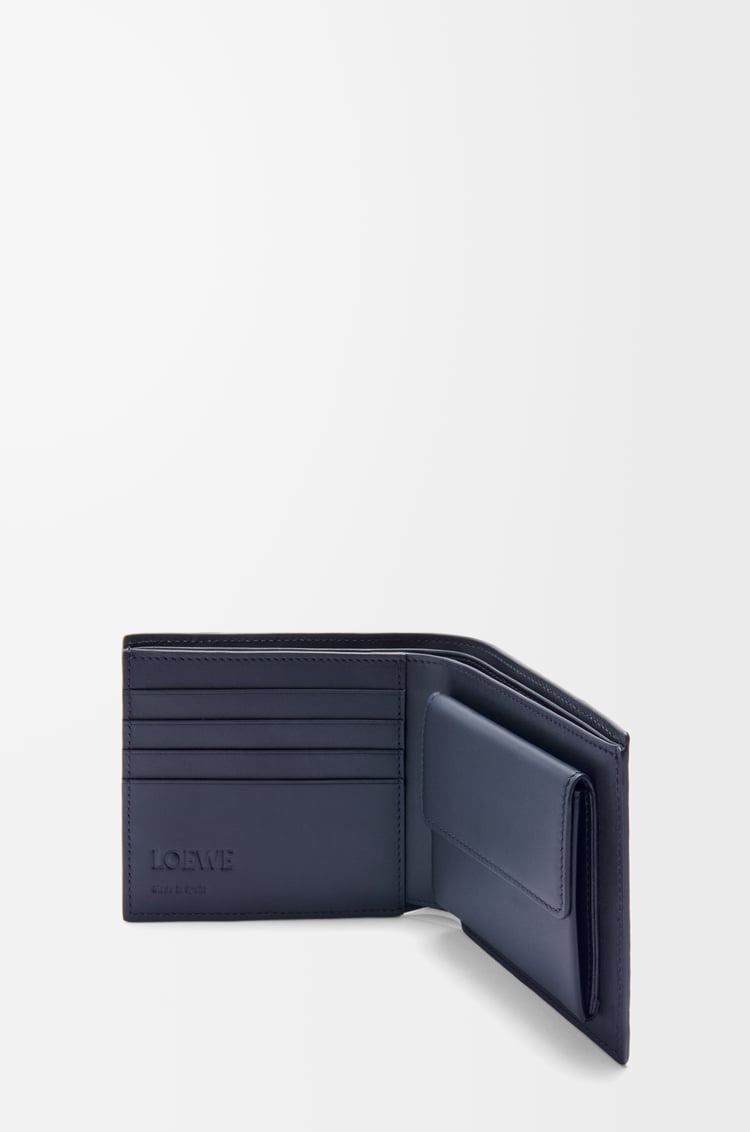 LOEWE Puzzle bifold coin wallet in classic calfskin Sand/Tropical Green