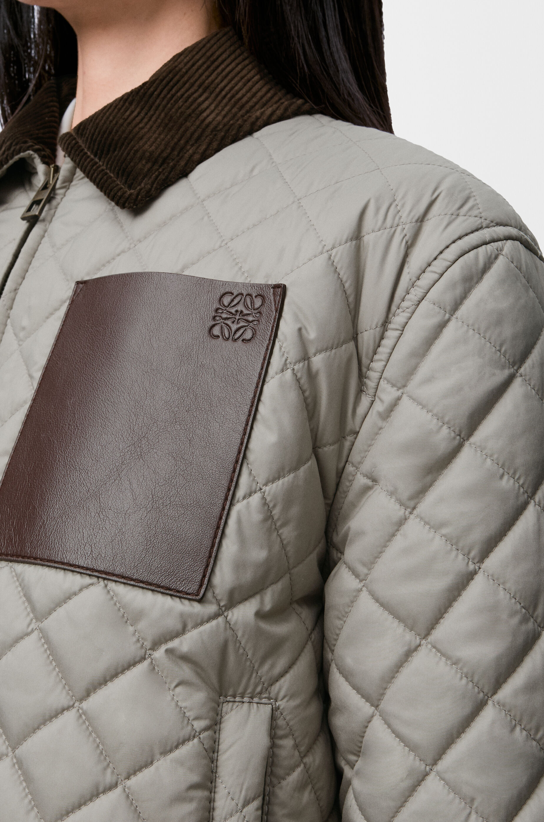 Short jacket in technical fabric Grey - LOEWE USA Official Website