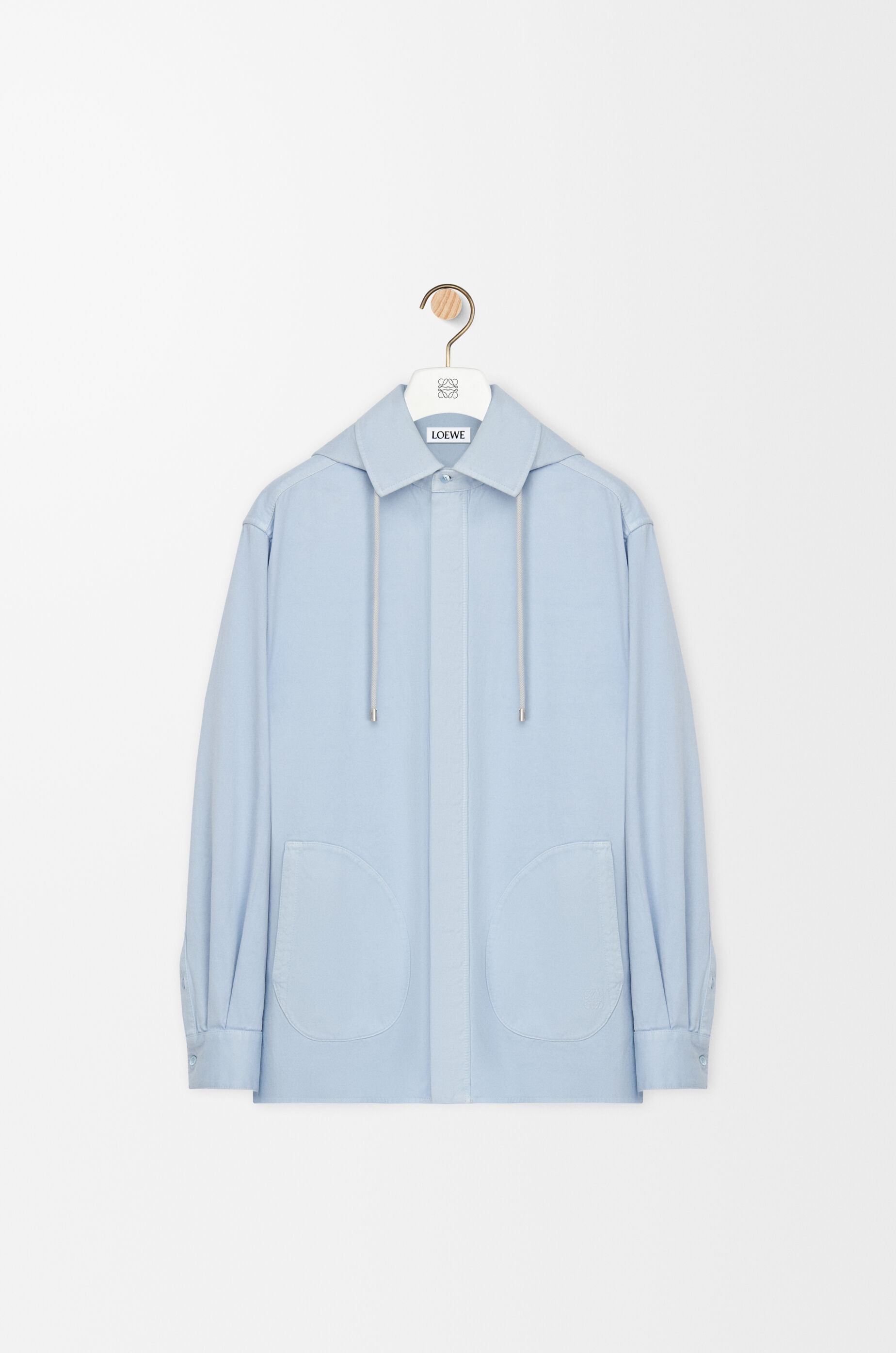 6万取引突破★UPS速達便利用【LOEWE】H526Y05X79_オーバーシャツ Short sleeve shirt in cotton Blue - LOEWE