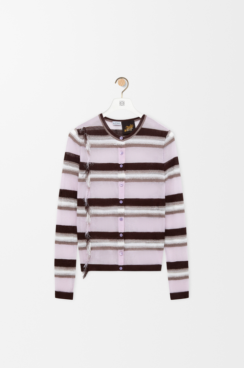LOEWE カーディガン（レーヨン&コットンブレンド） Lilac/Multicolor