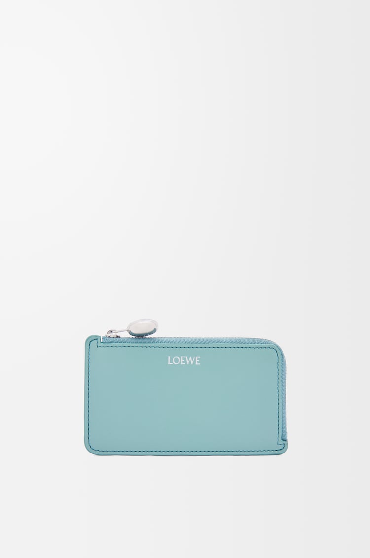 LOEWE Pebble coin cardholder in shiny nappa calfskin Water