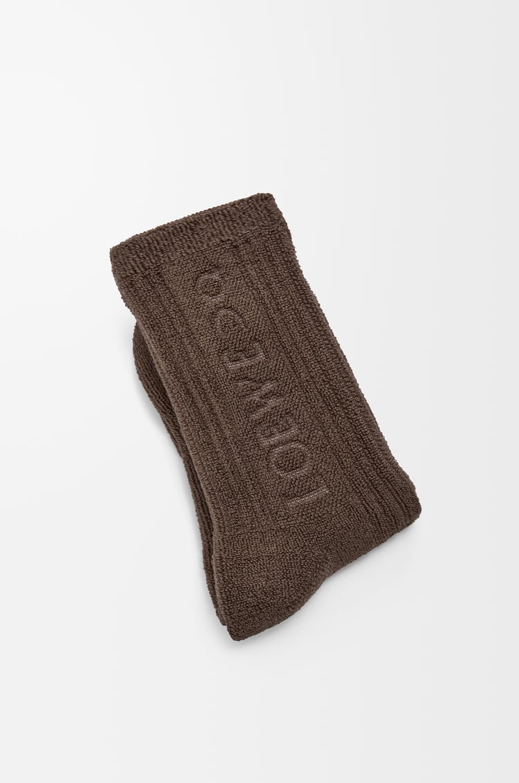 LOEWE Socks in cotton Toffee