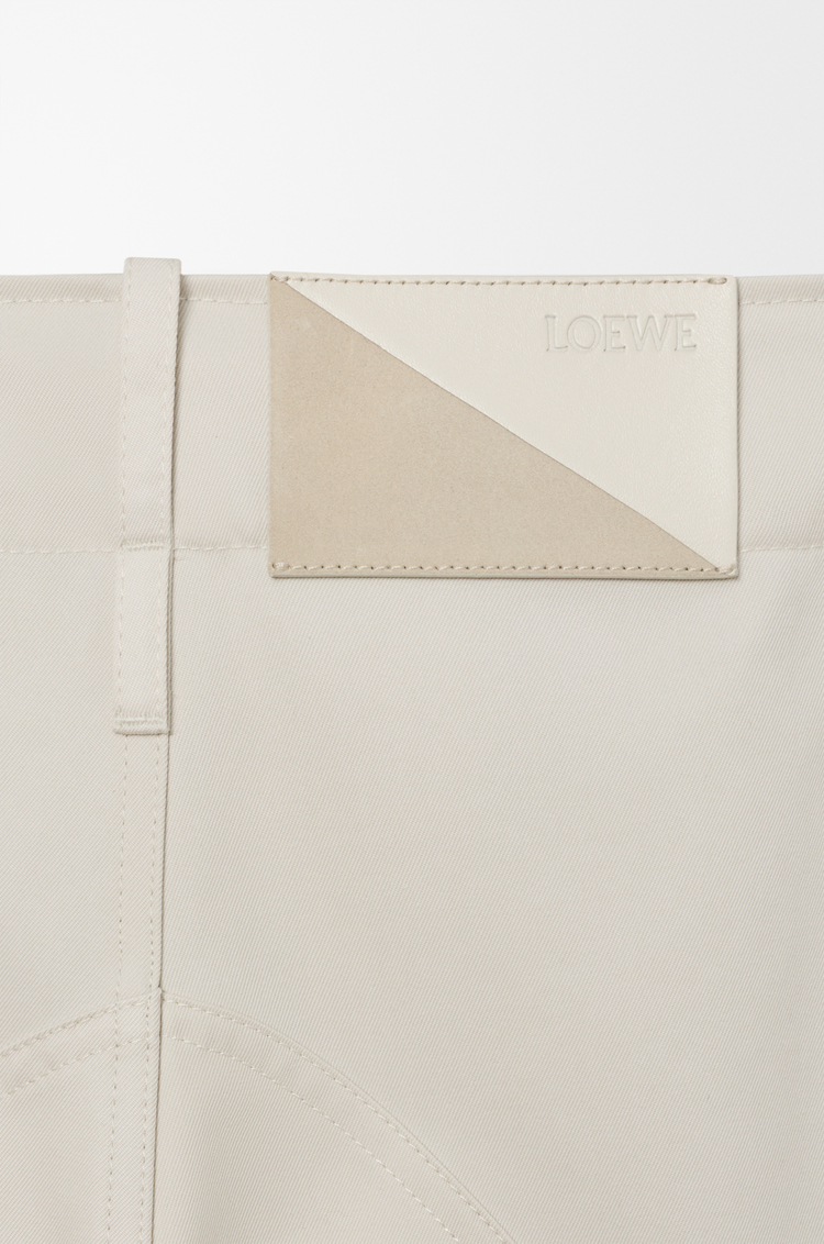LOEWE Cargo trousers in cotton and silk Ivory