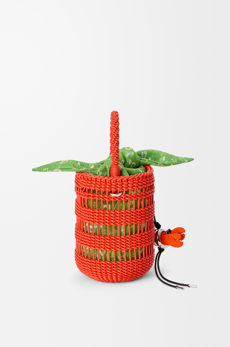 LOEWE Panier Weaved en cuir nappa Orange Vif