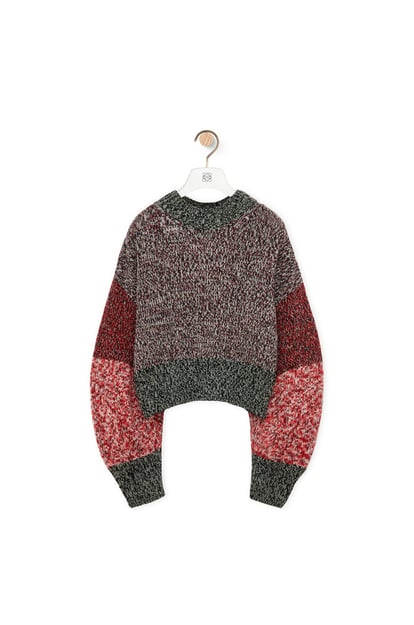 LOEWE Sweater in wool Khaki Green/Multicolor plp_rd