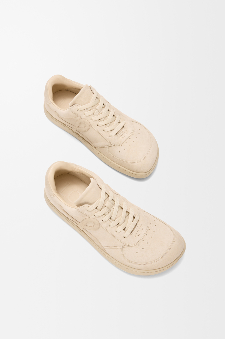 LOEWE Jambo sneaker in suede calfskin Oat Milk
