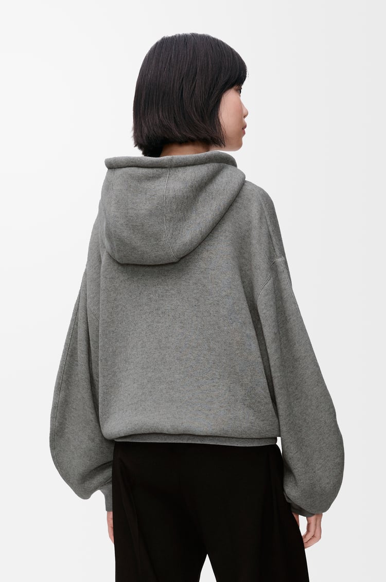 LOEWE Flamenco hoodie in cotton and cashmere Grey