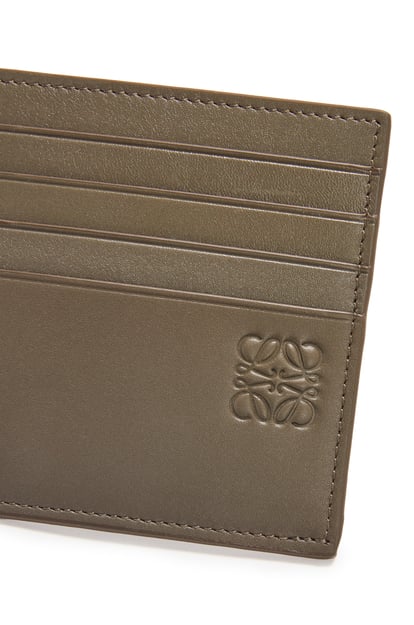 LOEWE Open plain cardholder in shiny calfskin Dark Khaki Green/Khaki Green plp_rd