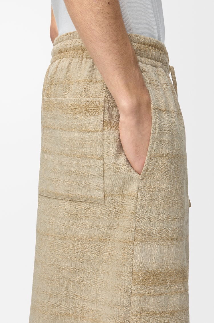 LOEWE 丹寧抽繩短褲 沙色