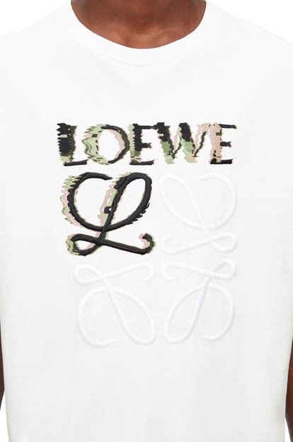 LOEWE 棉質寬鬆版型 T 恤 白色/多色 plp_rd