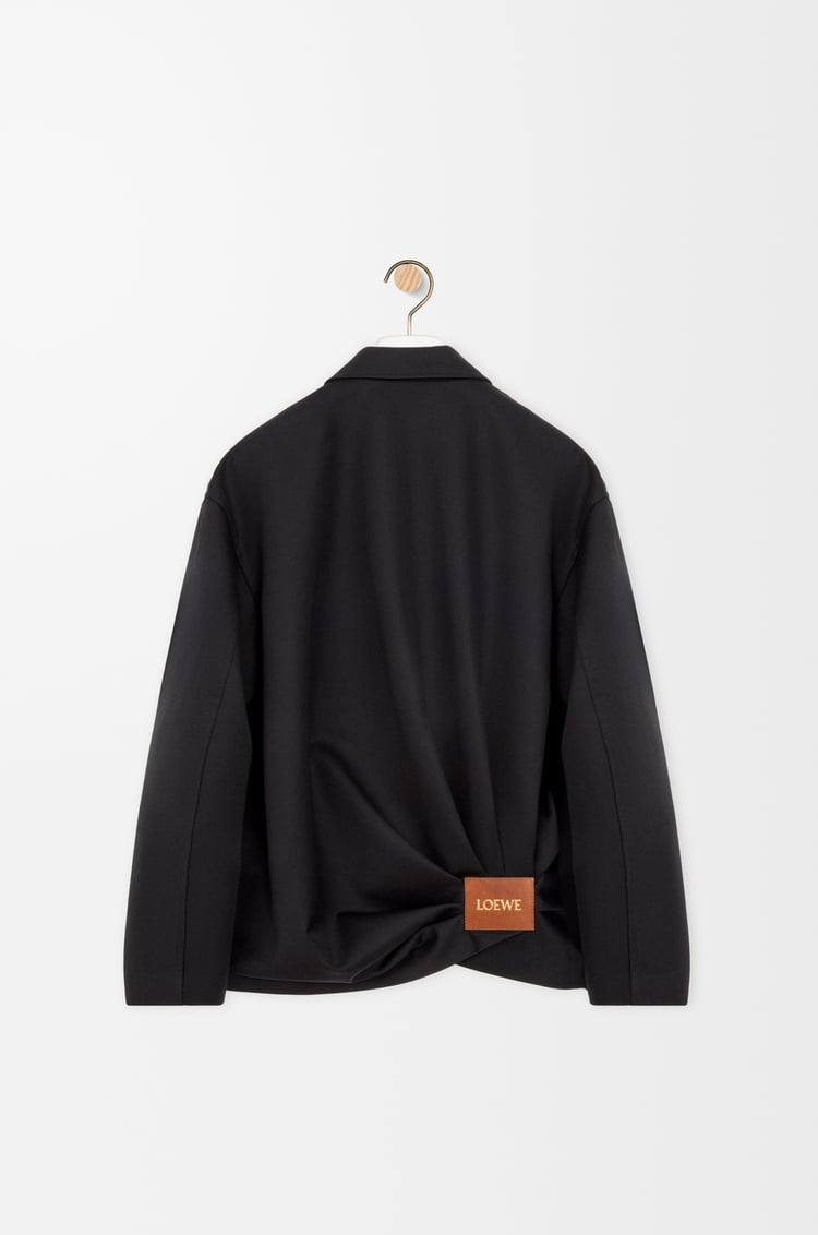 LOEWE ドレープ ジャケット（コットン&シルク） ブラック