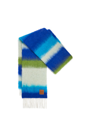 LOEWE Bufanda en lana mohair con rayas Azul Oscuro/Multicolor plp_rd