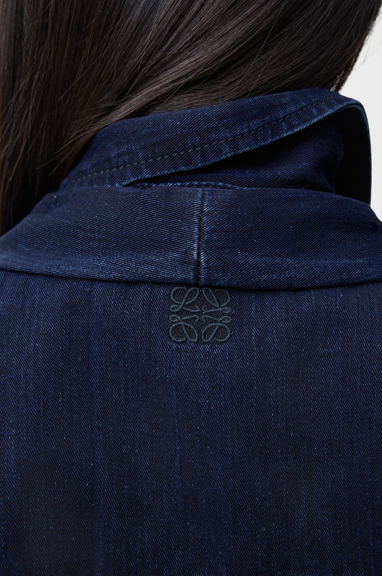 LOEWE Draped shirt in denim Dark Indigo