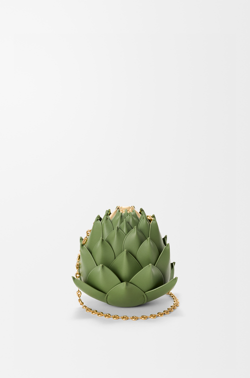 LOEWE Artichoke clutch en cuir d'agneau nappa Vert Printemps