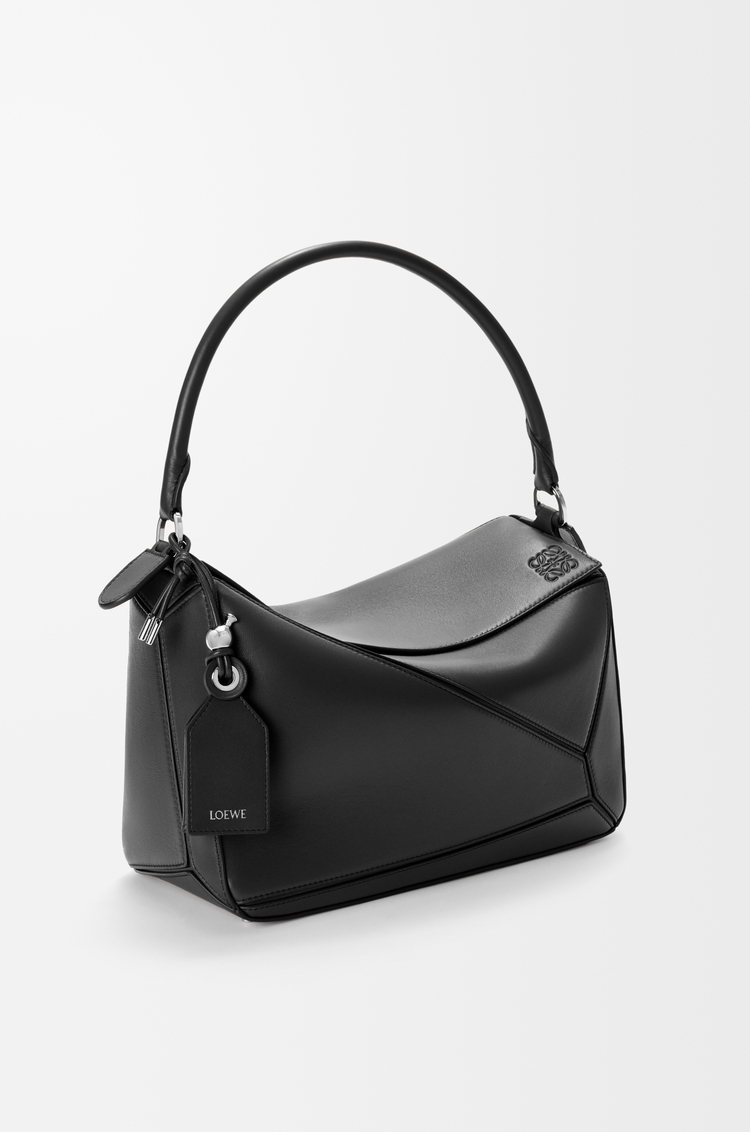 LOEWE Medium Puzzle Featherlight bag in nappa lambskin Black
